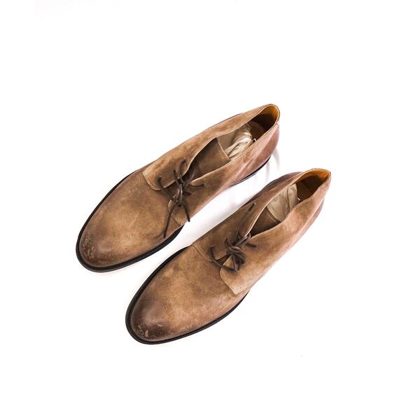 $975 DOUCAL\'S - Tan Suede Distressed Chukka Boots - US 10 (43EU) main image 5